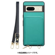 WORK24MPGG-TQ-GPX7 [Google Pixel7 用 小銭入れ付きスマホケース/PUレザー/ストラップ付き ターコイズ]