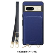 WORK24MPGG-NY-GPX7 [Google Pixel7 用 小銭入れ付きスマホケース/PUレザー/ストラップ付き ネイビー]
