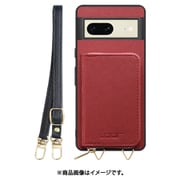 WORK24MPGG-RD-GPX7 [Google Pixel7 用 小銭入れ付きスマホケース/PUレザー/ストラップ付き レッド]