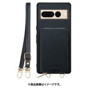 WORK24MPGG-BK-GPX7P [Google Pixel7 Pro 用 小銭入れ付きスマホケース/PUレザー/ストラップ付き ブラック]