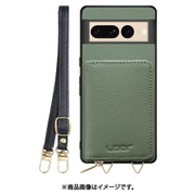 WORK25MPGG-DG-GPX7P [Google Pixel7 Pro 用 小銭入れ付きスマホケース/本革/ストラップ付き ダルグリーン]