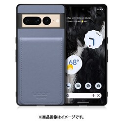 WORK56SCGG-BU-GPX7P [Google Pixel7 Pro 用 折り畳み式カードポケット/本革/4枚収納 ブルー]