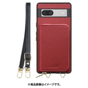 WORK24MPGG-RD-GPX7A [Google Pixel7a 用 小銭入れ付きスマホケース/PUレザー/ストラップ付き レッド]