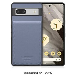 WORK56SCGG-BU-GPX7A [Google Pixel7a 用 折り畳み式カードポケット/本革/4枚収納 ブルー]