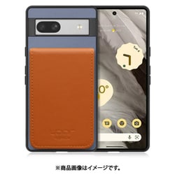 WORK56SCGG-BUCM-GPX7A [Google Pixel7a 用 折り畳み式カードポケット/本革/4枚収納 ブルーキャメル]