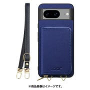WORK24MPGG-NY-GPX8 [Google Pixel8 用 小銭入れ付きスマホケース/PUレザー/ストラップ付き ネイビー]