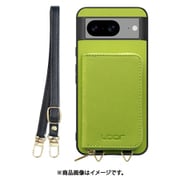 WORK24MPGG-LG-GPX8 [Google Pixel8 用 小銭入れ付きスマホケース/PUレザー/ストラップ付き ライムグリーン]