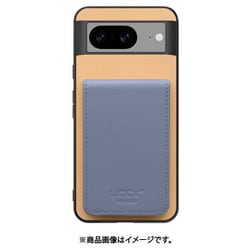 WORK56SCGG-BGBU-GPX8 [Google Pixel8 用 折り畳み式カードポケット/本革/4枚収納 ベージュブルー]
