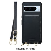 WORK24MPGG-BK-GPX8P [Google Pixel8 Pro 用 小銭入れ付きスマホケース/PUレザー/ストラップ付き ブラック]