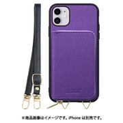 WORK24MPIP-VL-11 [iPhone 11 用 小銭入れ付きスマホケース/PUレザー/ストラップ付き バイオレット]