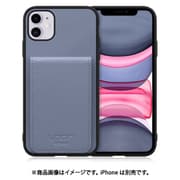WORK56SCIP-BU-11 [iPhone 11 用 折り畳み式カードポケット/本革/4枚収納 ブルー]