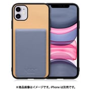 WORK56SCIP-BGBU-11 [iPhone 11 用 折り畳み式カードポケット/本革/4枚収納 ベージュブルー]