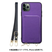 WORK24MPIP-VL-11PM [iPhone 11 Pro Max 用 小銭入れ付きスマホケース/PUレザー/ストラップ付き バイオレット]