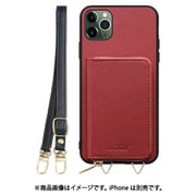 WORK24MPIP-RD-11PM [iPhone 11 Pro Max 用 小銭入れ付きスマホケース/PUレザー/ストラップ付き レッド]