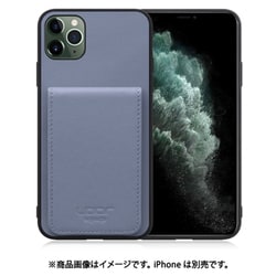 WORK56SCIP-BU-11PM [iPhone 11 Pro Max 用 折り畳み式カードポケット/本革/4枚収納 ブルー]