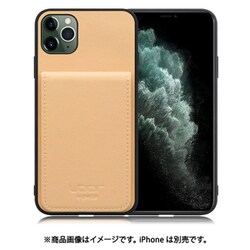 WORK56SCIP-BG-11PM [iPhone 11 Pro Max 用 折り畳み式カードポケット/本革/4枚収納 ベージュ]