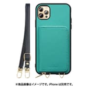 WORK24MPIP-TQ-IP2067 [iPhone 12 Pro Max 用 小銭入れ付きスマホケース/PUレザー/ストラップ付き ターコイズ]