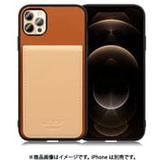 WORK56SCIP-CMBG-IP2067 [iPhone 12 Pro Max 用 折り畳み式カードポケット/本革/4枚収納 キャメルベージュ]