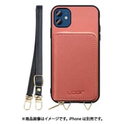 WORK24MPIP-CSM-IP2061 [iPhone 12/12 Pro 用 小銭入れ付きスマホケース/PUレザー/ストラップ付き コスモス]