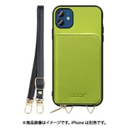 WORK24MPIP-LG-IP2061 [iPhone 12/12 Pro 用 小銭入れ付きスマホケース/PUレザー/ストラップ付き ライムグリーン]