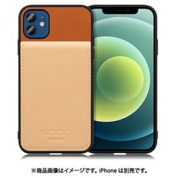 WORK56SCIP-CMBG-IP2061 [iPhone 12/12 Pro 用 折り畳み式カードポケット/本革/4枚収納 キャメルベージュ]
