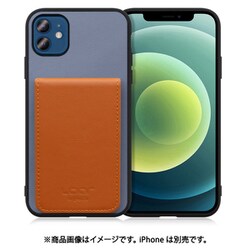 WORK56SCIP-BUCM-IP2061 [iPhone 12/12 Pro 用 折り畳み式カードポケット/本革/4枚収納 ブルーキャメル]