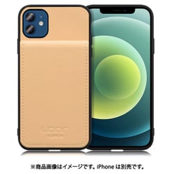 WORK56SCIP-BG-IP2061 [iPhone 12/12 Pro 用 折り畳み式カードポケット/本革/4枚収納 ベージュ]