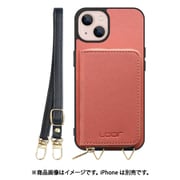 WORK24MPIP-CSM-IP21TR61 [iPhone 13 用 小銭入れ付きスマホケース/PUレザー/ストラップ付き コスモス]