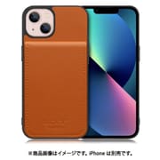 WORK56SCIP-CM-IP21TR61 [iPhone 13 用 折り畳み式カードポケット/本革/4枚収納 キャメル]