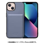WORK56SCIP-BU-IP21TR61 [iPhone 13 用 折り畳み式カードポケット/本革/4枚収納 ブルー]