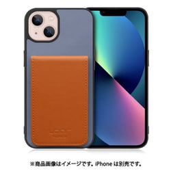 WORK56SCIP-BUCM-IP21TR61 [iPhone 13 用 折り畳み式カードポケット/本革/4枚収納 ブルーキャメル]