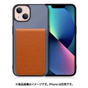 WORK56SCIP-BUCM-IP21TR61 [iPhone 13 用 折り畳み式カードポケット/本革/4枚収納 ブルーキャメル]