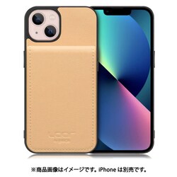 WORK56SCIP-BG-IP21TR61 [iPhone 13 用 折り畳み式カードポケット/本革/4枚収納 ベージュ]