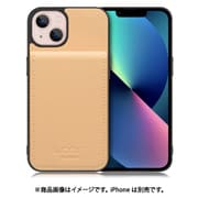 WORK56SCIP-BG-IP21TR61 [iPhone 13 用 折り畳み式カードポケット/本革/4枚収納 ベージュ]