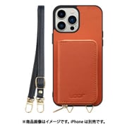 WORK24MPIP-OG-IP21TR67 [iPhone 13 Pro Max 用 小銭入れ付きスマホケース/PUレザー/ストラップ付き オレンジ]