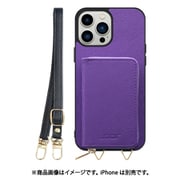 WORK24MPIP-VL-IP21TR67 [iPhone 13 Pro Max 用 小銭入れ付きスマホケース/PUレザー/ストラップ付き バイオレット]
