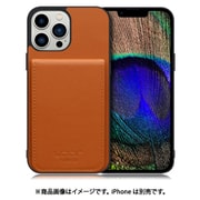 WORK56SCIP-CM-IP21TR67 [iPhone 13 Pro Max 用 折り畳み式カードポケット/本革/4枚収納 キャメル]