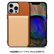 WORK56SCIP-CMBG-IP21TR67 [iPhone 13 Pro Max 用 折り畳み式カードポケット/本革/4枚収納 キャメルベージュ]
