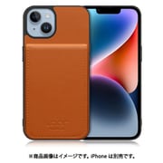 WORK56SCIP-CM-IP14 [iPhone 14 用 折り畳み式カードポケット/本革/4枚収納 キャメル]