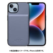 WORK56SCIP-BU-IP14 [iPhone 14 用 折り畳み式カードポケット/本革/4枚収納 ブルー]