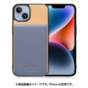 WORK56SCIP-BGBU-IP14 [iPhone 14 用 折り畳み式カードポケット/本革/4枚収納 ベージュブルー]
