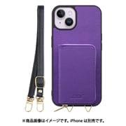 WORK24MPIP-VL-IP14PS [iPhone 14 Plus 用 小銭入れ付きスマホケース/PUレザー/ストラップ付き バイオレット]