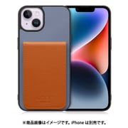 WORK56SCIP-BUCM-IP14PS [iPhone 14 Plus 用 折り畳み式カードポケット/本革/4枚収納 ブルーキャメル]