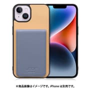 WORK56SCIP-BGBU-IP14PS [iPhone 14 Plus 用 折り畳み式カードポケット/本革/4枚収納 ベージュブルー]