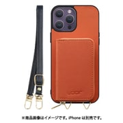 WORK24MPIP-OG-IP14PM [iPhone 14 Pro Max 用 小銭入れ付きスマホケース/PUレザー/ストラップ付き オレンジ]