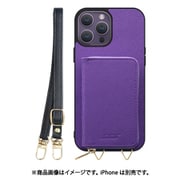 WORK24MPIP-VL-IP14PM [iPhone 14 Pro Max 用 小銭入れ付きスマホケース/PUレザー/ストラップ付き バイオレット]