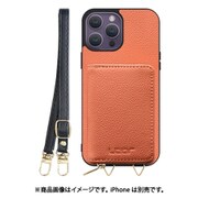 WORK25MPIP-FM-IP14PM [iPhone 14 Pro Max 用 小銭入れ付きスマホケース/本革/ストラップ付き フラミンゴ]