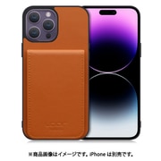 WORK56SCIP-CM-IP14PM [iPhone 14 Pro Max 用 折り畳み式カードポケット/本革/4枚収納 キャメル]
