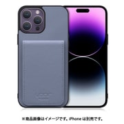WORK56SCIP-BU-IP14PM [iPhone 14 Pro Max 用 折り畳み式カードポケット/本革/4枚収納 ブルー]