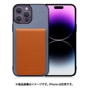 WORK56SCIP-BUCM-IP14PM [iPhone 14 Pro Max 用 折り畳み式カードポケット/本革/4枚収納 ブルーキャメル]